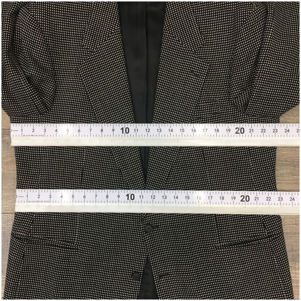 VINTAGE MARIOS Mens Blazer‎ Sport Coat 2 Button Casual Jacket Size 46R Wool Suit - Picture 6 of 12